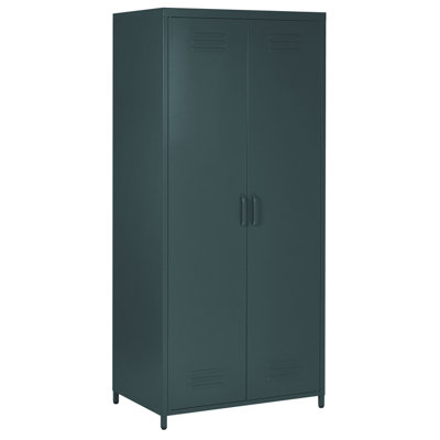 2 Door Metal Storage Cabinet Grey VARNA