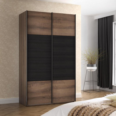 Sliding wardrobe hanging discount rails