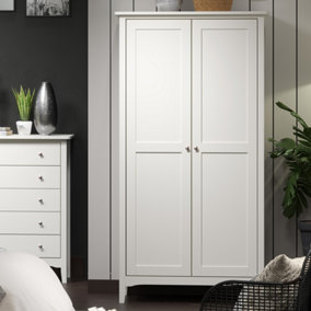 2 door painted wardrobe - Como White