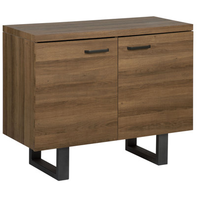 2 Door Sideboard Dark Wood TIMBER