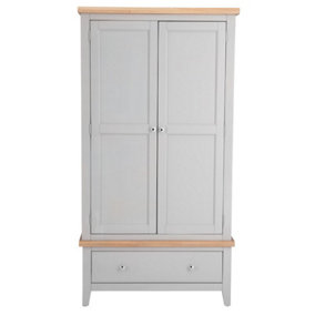 2 Door Wardrobe - L100 x W55 x H190 cm - Grey