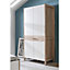 2 Door Wardrobe Matt White & Sonoma Oak Modern Design