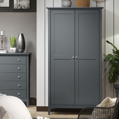 2 door wardrobe, Midnight Blue - Como