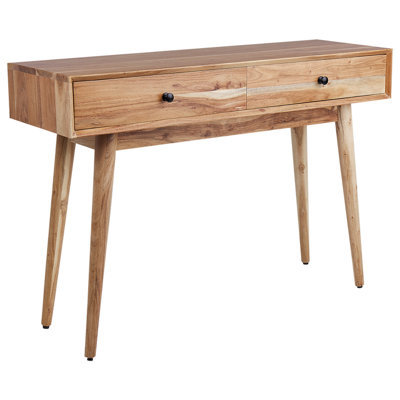 2 Drawer Acacia Wood Console Table Light FULTON | DIY at B&Q