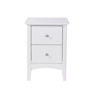 2 drawer bedside cabinet, Como White