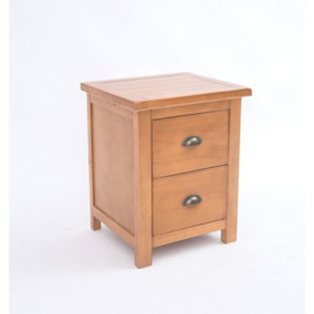 2 Drawer Bedside Cabinet - H56 W45 D40cm