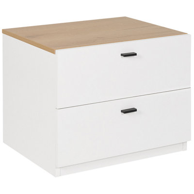 2 Drawer Bedside Table EDISON White