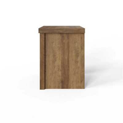 2 Drawer Bedside Table Knotty Oak