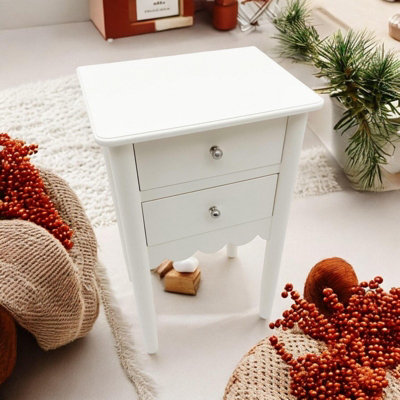 2 Drawer Bedside Table - L30 x W40 x H67 cm