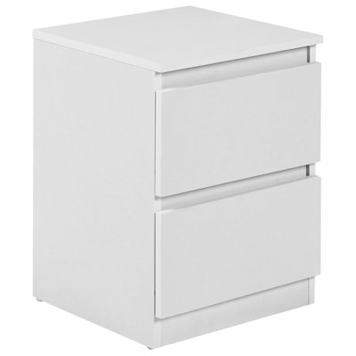 2 Drawer Bedside Table WINNIPEG White