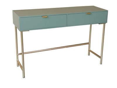 2 Drawer Bedside Table - Wood - L40 x W120 x H76 cm - Green