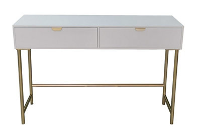 2 Drawer Bedside Table - Wood - L40 x W120 x H76 cm - White