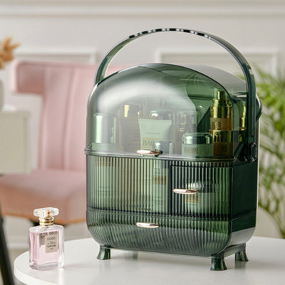 2-Drawer Green Large Dustproof Freestanding Plastic Makeup Cosmetic Organizer with Handle Price Comparisons | Compare The Build