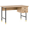 2 Drawer Home Office Desk 120 x 60 cm Light Wood ABILEN