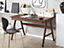 2 Drawer Home Office Desk 120 x 70 cm Dark Wood SHESLAY