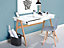 2 Drawer Home Office Desk 120 x 70 cm White SHESLAY