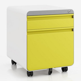 2-Drawer Mobile File Cabinet Home office (Yellow)