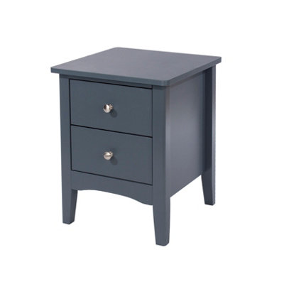 2 drawer petite blue bedside cabinet - Como