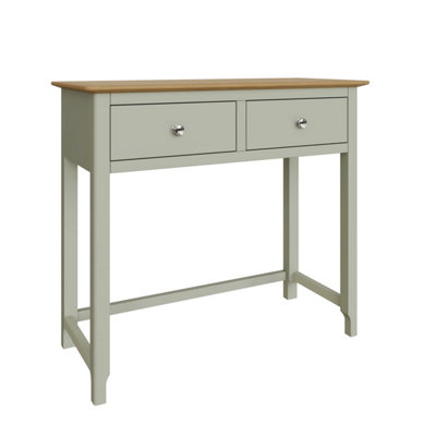 2 Drawer Sage Green Dressing Table Large Bedroom Furniture Modern