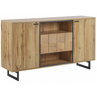 2 Drawer Sideboard Light Wood BOISO