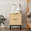 2 Drawer Wooden Bedside Table Nightstand Bedside Chest of Drawer