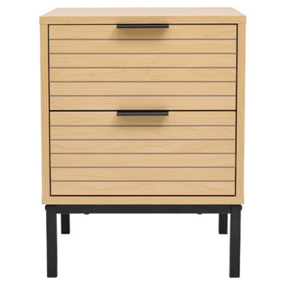 2 Drawer Wooden Bedside Table Nightstand Bedside Chest of Drawer
