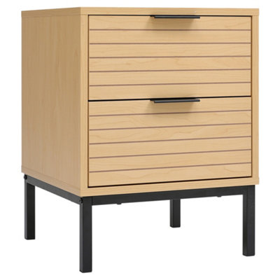 2 Drawer Wooden Bedside Table Nightstand Bedside Chest of Drawer