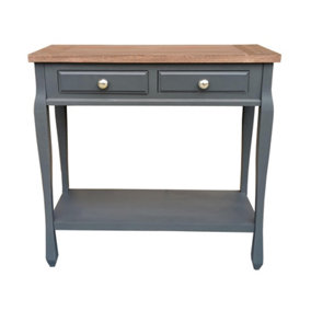 2 Drawers Console Table - Wooden - L30 x W80 x H80 cm