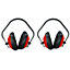 2 Ear Muffs Protectors Defenders Noise Plugs Safety With Adjustable Head Bands
