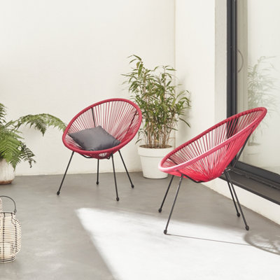 2 Egg designer string chairs PVC designer string chairs Acapulco