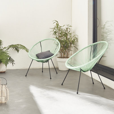 2 Egg designer string chairs - PVC designer string chairs - Acapulco ...