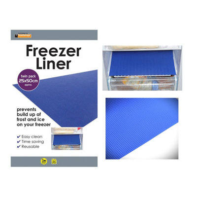 2 Freezer Drawer Liners Mats Anti Frost Ice Non Stick Universal Liner ...
