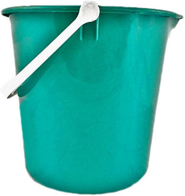 2 Gallon 10L Colour Coded Builders Bucket with Pourer Durable Plastic ...
