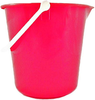 2 Gallon 10L Colour Coded Builders Bucket with Pourer Durable Plastic ...
