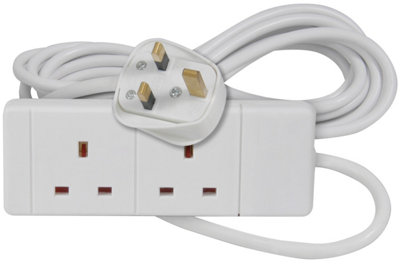 2 Gang 13A Mains Extension Lead 3.0m
