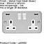 2 Gang Double 13A Switched UK Plug Socket & 2.1A USB-A HEAVY DUTY METAL CLAD