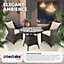 2 Garden chairs in luxury rattan with cushions - grey