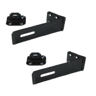 2 Hasp and Staple 6" Black for Padlocks