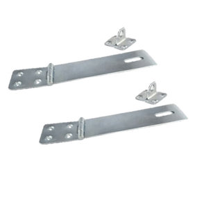 2 Hasp and Staple 6" Zinc Plated for Padlocks