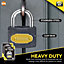2 Heavy Duty Padlocks With Keys 40mm, Padlocks Outdoor Heavy Duty Weatherproof Ideal for Shed, Fence, Garage