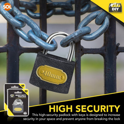 thumbnail image 2 of Cut Resistant Padlock Zarker J45S Heavy Duty Padlock – Stainless Steel Shackle, 7-Pin Brass Cylinder, Weatherproof For Outdoor Use Storage Lock 2 of 12
