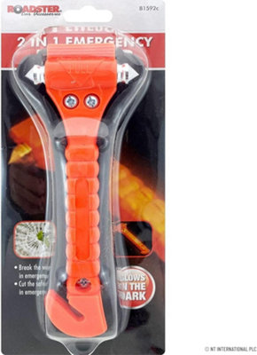 2 In 1 Car Auto Emergency Safety Hammer Belt Window Easy Breaker Van Escape Tool