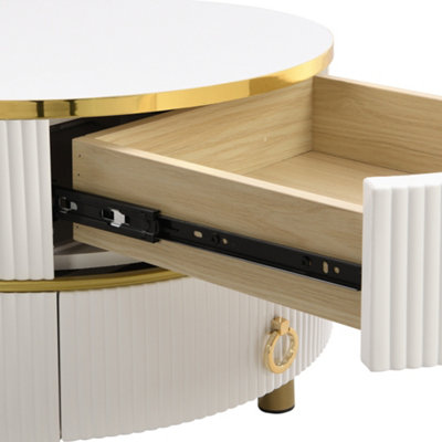 2-in-1 Coffee Table with Side Table
