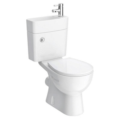 2 in 1 Compact Basin and Close Couple Toilet Combo Space Saver