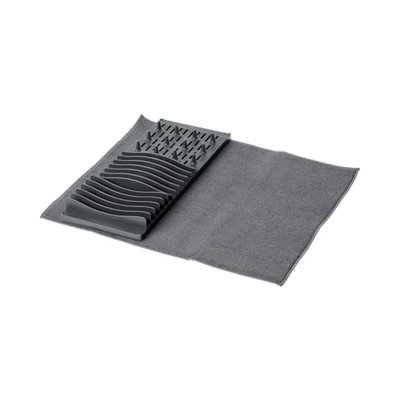 2-in-1 Dish Drying Mat with Removable Rack Super Absorbent Microfiber ...