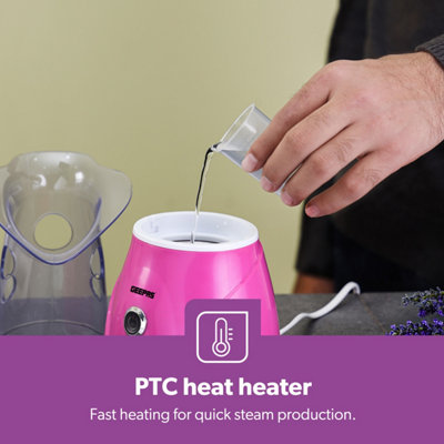 2-in-1 Electric Facial Steamer Nasal Inhaler for Cold Flu Sinus Relief