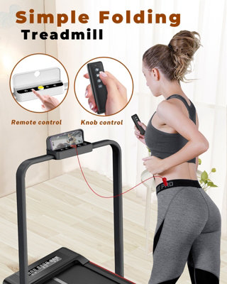 2-in-1 Electric Treadmill Under Desk Walking Pad With Bluetooth& Remote