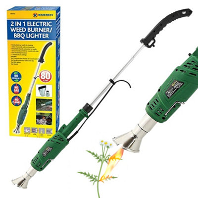 2 In 1 Electric Weed Burner 2000w & Bbq Lighter Wand Garden Blowtorch
