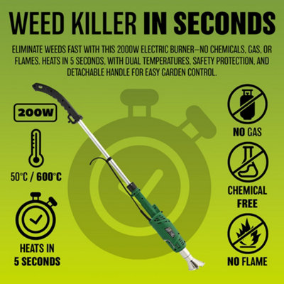 2 In 1 Electric Weed Burner 2000w & Bbq Lighter Wand Garden Blowtorch - 5