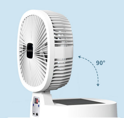 2 in 1 Foldable Solar Powered Desktop Mini Portable Fan with Charger - 4